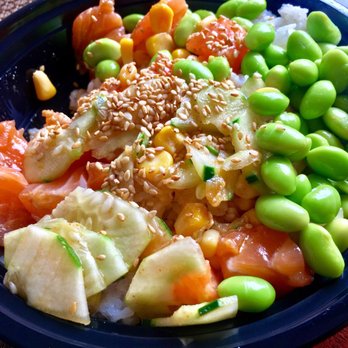 Poke Bowl - Poke, edamame, cucumber, rice. Yum! - Seafood Near Me - San Francisco, California Poke Bowl - Poke, edamame, cucumber, rice. Yum! - Seafood Near Me - San Francisco, California