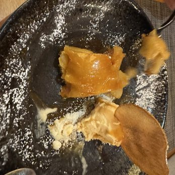 izanami - Apple Bread Pudding with Miso-Dulce de Leche Ice Cream (forgot to take pic prior to digging in) - Tapas/Small Plates Near Me - Santa Fe, New Mexico