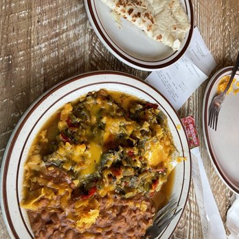 Frontier - Huevos Rancheros with green chili. - Mexican Near Me - Albuquerque, New Mexico Frontier - Huevos Rancheros with green chili. - Mexican Near Me - Albuquerque, New Mexico