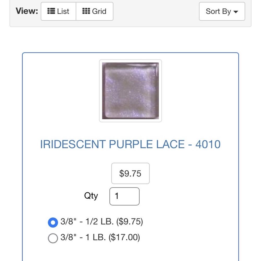 Maryland Mosaics - Purple tile photo from Maryland Mosaic website - Art Supplies Near Me - Owings Mills, Maryland