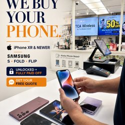 Aloha Phone Repair by TCA Wireless - Pearl City - Sell your phone with confidence. TCA Wireless buys iPhone XR and newer, plus Samsung S, Fold, and Flip models. Get a free quote today.