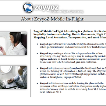 Zoyyoz Flight Ads - About ZoyyoZ Mobile In Flight - Advertising Near Me - Marina Del Rey, California Zoyyoz Flight Ads - About ZoyyoZ Mobile In Flight - Advertising Near Me - Marina Del Rey, California