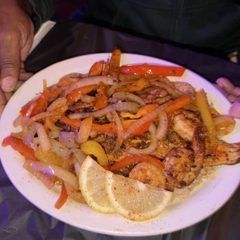 Phat Catz Restaurant & Bar - Pan seared Shrimp and Haddock with roasted vegetables and brown rice. - Soul Food Near Me - Buffalo, New York
