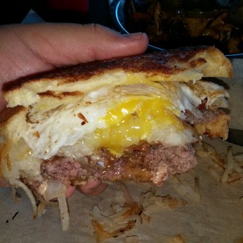 Tapester's Grill - First bite of Patty Melt ...all the flavor from the hashbrowns, egg, onion, and bacon. Amazing!!! - American Near Me - Houston, Texas Tapester's Grill - First bite of Patty Melt ...all the flavor from the hashbrowns, egg, onion, and bacon. Amazing!!! - American Near Me - Houston, Texas