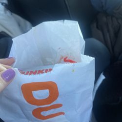 Dunkin' - Mustard even on the outside of the bag.