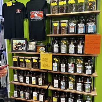 The Big Bean - Available blends / merch wall - Coffee & Tea Near Me - Bethany Beach, Delaware