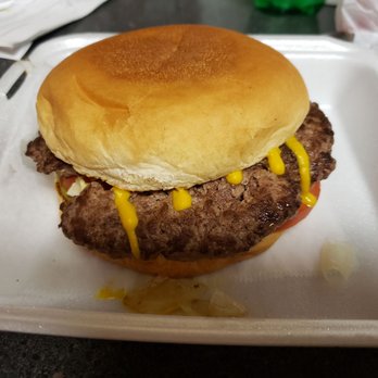 Jimmy's Big Burger - Plain Hamburger - post me adding mustard (delivered via Uber Eats) - American Near Me - Lake Worth, Texas Jimmy's Big Burger - Plain Hamburger - post me adding mustard (delivered via Uber Eats) - American Near Me - Lake Worth, Texas