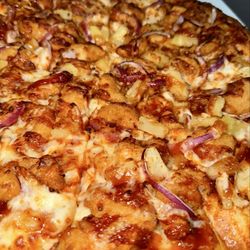 Grinderzee - Fried shrimp pizza
