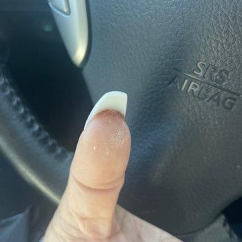 Top Nails Salon - Dried blood from where he cut me. It is still bleeding in spots. - Nail Salons Near Me - Atlanta, Georgia