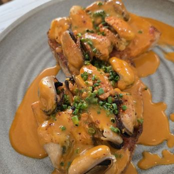 Apolonia - Roasted Mussel Toast - Modern European Near Me - Chicago, Illinois Apolonia - Roasted Mussel Toast - Modern European Near Me - Chicago, Illinois
