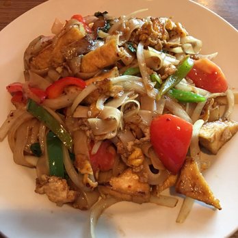 Chow Thai - Drunken Noodle( being it was a vegan plate, I requested some tofu to be added) - Thai Near Me - Wilmington, North Carolina Chow Thai - Drunken Noodle( being it was a vegan plate, I requested some tofu to be added) - Thai Near Me - Wilmington, North Carolina