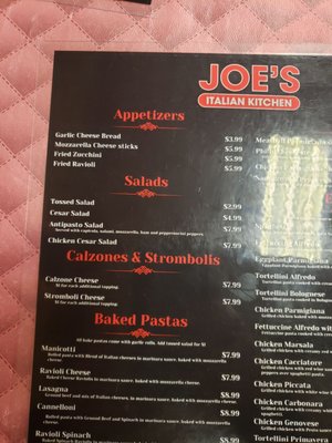 Menu photo 3 Joe's Italian Kitchen Pflugerville, TX Menu photo 3 Joe's Italian Kitchen Pflugerville, TX