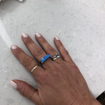 Divine Nail Spa - Gel mani; whiteish w pink sparkly top and regular pedi. This was a few days after. Lexi did a fantastic job! - Nail Salons Near Me - Sioux Falls, South Dakota
