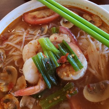 Up Thai Kitchen - Tom Yum Goong! This is Tom Yum with Noodle, and shrimp. - Thai Near Me - Cypress, Texas Up Thai Kitchen - Tom Yum Goong! This is Tom Yum with Noodle, and shrimp. - Thai Near Me - Cypress, Texas