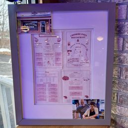 Old menu framed