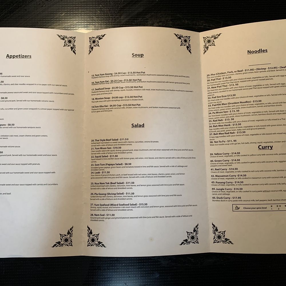 Thai A Kitchen - Menu November 2023 - Thai Near Me - Milwaukee, Wisconsin