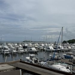 Snorkeling Puerto Rico - The boat dock you take off of from the sweet second floor of a restaurant
