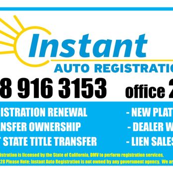 Instant Auto Registration - Registration Services Near Me - Reseda, California