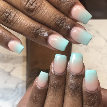 Sunshine Nails - Ombré light blue - Nail Salons Near Me - Alexandria, Virginia