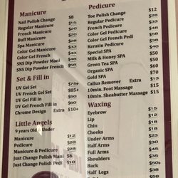 Bliss Galore Nail Salon - Updated price list