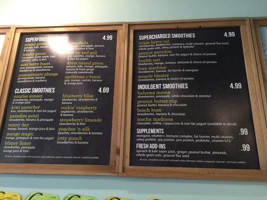 Menu photo 1 Tropical Smoothie Cafe Franklin, TN