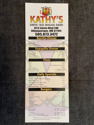 Menu photo 2 Kathy's Carry-Out Albuquerque, NM