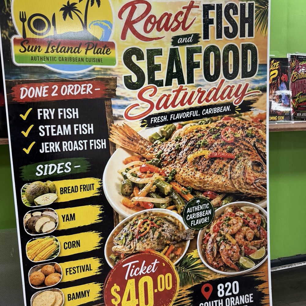 Sun Island Plate - Saturday Seafood Fish - Caribbean Near Me - Newark, New Jersey Sun Island Plate - Saturday Seafood Fish - Caribbean Near Me - Newark, New Jersey