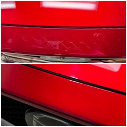 Scratches incurred on front of hood before and after! Incredible!