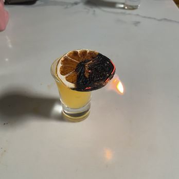 S Meat & Hueso - The complimentary birthday shots they gave us. - Bars Near Me - Queens, New York