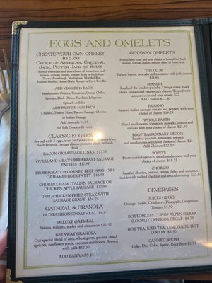 Menu photo 2 The Getaway Cafe Meyers, CA Menu photo 2 The Getaway Cafe Meyers, CA