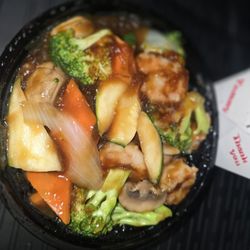 Shrimp and mixed vegetables