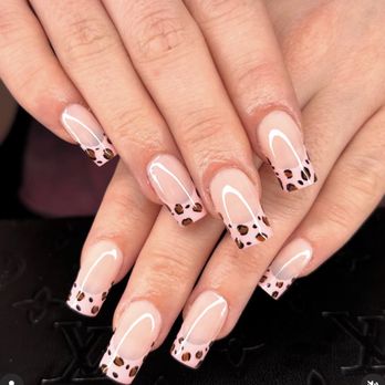 Vinyl Beauty Lounge - Pink Leopard Print French Tips - Nailsbyccherry - Hair Salons Near Me - Torrance, California Vinyl Beauty Lounge - Pink Leopard Print French Tips - Nailsbyccherry - Hair Salons Near Me - Torrance, California