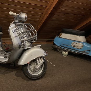 Bohemian Brewery - Vespa display upstairs - Breweries Near Me - Midvale, Utah
