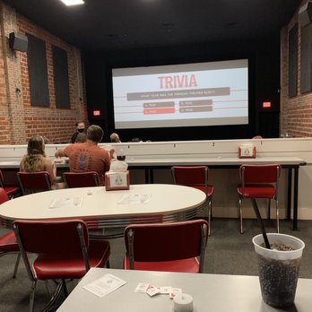 Suds N Cinema - View from cozy booth farthest from the screen. - Cinema Near Me - Fort Walton Beach, Florida