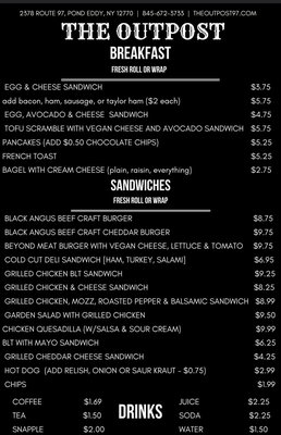 Menu photo 7 The Outpost Pond Eddy, NY Menu photo 7 The Outpost Pond Eddy, NY