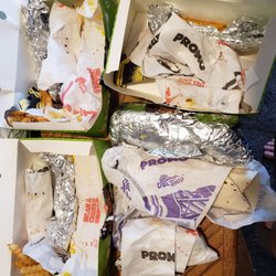 Del Taco - 5 meals, disappointing in taste, nothing in the correct box even with special sticker saying "double checked for accuracy."