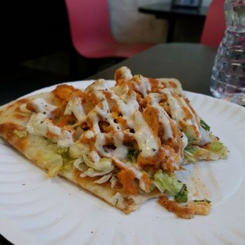 Short Stop Pizzeria - Buffalo salad slice - Pizza Near Me - Kings Park, New York Short Stop Pizzeria - Buffalo salad slice - Pizza Near Me - Kings Park, New York