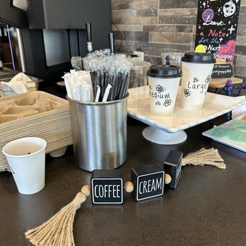 Drinkle Coffee - a coffee station with cups of coffee - Coffee & Tea Near Me - Austin, Texas