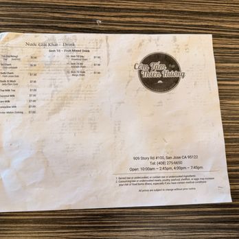 Com Tam Thien Huong - Menu - Vietnamese Near Me - San Jose, California