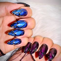 Majestic Nails & Beauty Bar - Free hand nail art