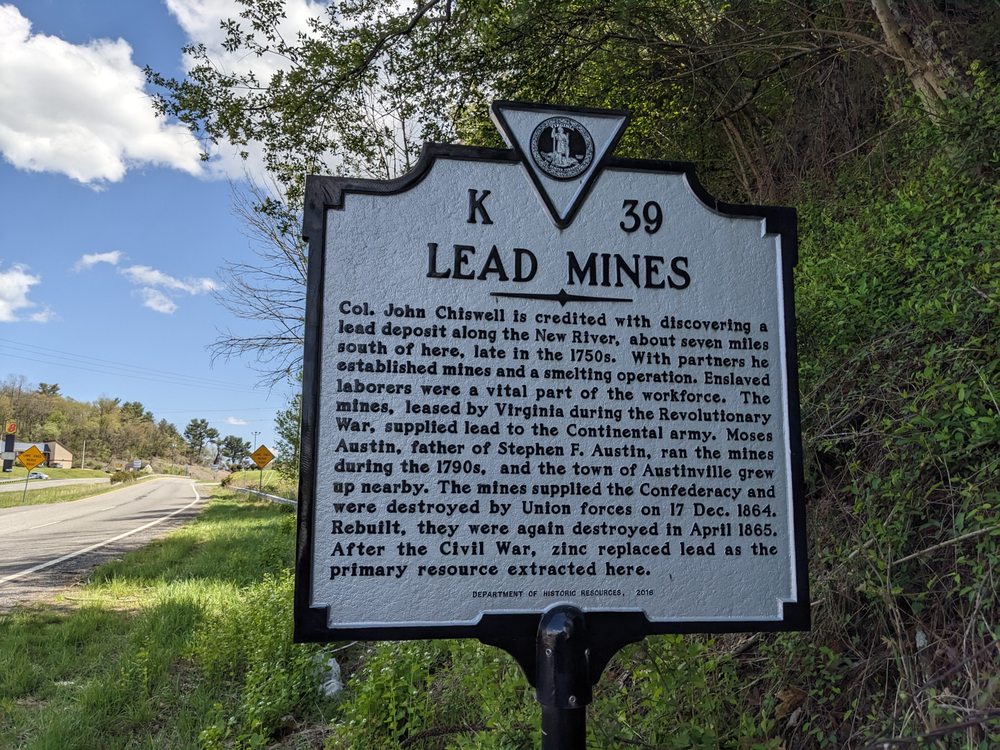LEAD MINES HISTORICAL MARKER 159 Fort Chiswell Rd, Fort Chiswell