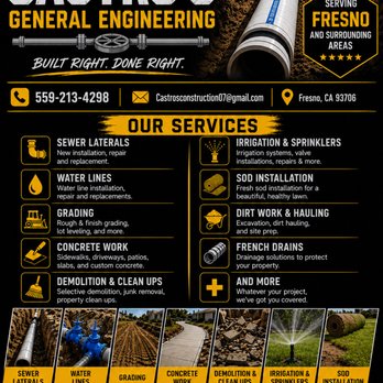 Castro’s General Engineering - Irrigation Near Me - Fresno, California Castro’s General Engineering - Irrigation Near Me - Fresno, California