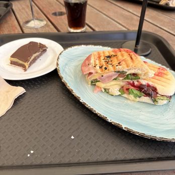 Waitomo Homestead - Grilled panini and caramel and chocolate bar. Pretty good! - Cafes Near Me - Waitomo, WKO