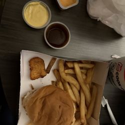 Cook Out - Platter combo; BBQ chicken sandwich with fries and nuggets