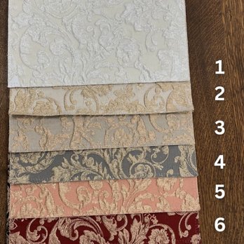 Zara’s Custom Curtains - Elegant gold pattern fabric - Shades & Blinds Near Me Zara’s Custom Curtains - Elegant gold pattern fabric - Shades & Blinds Near Me