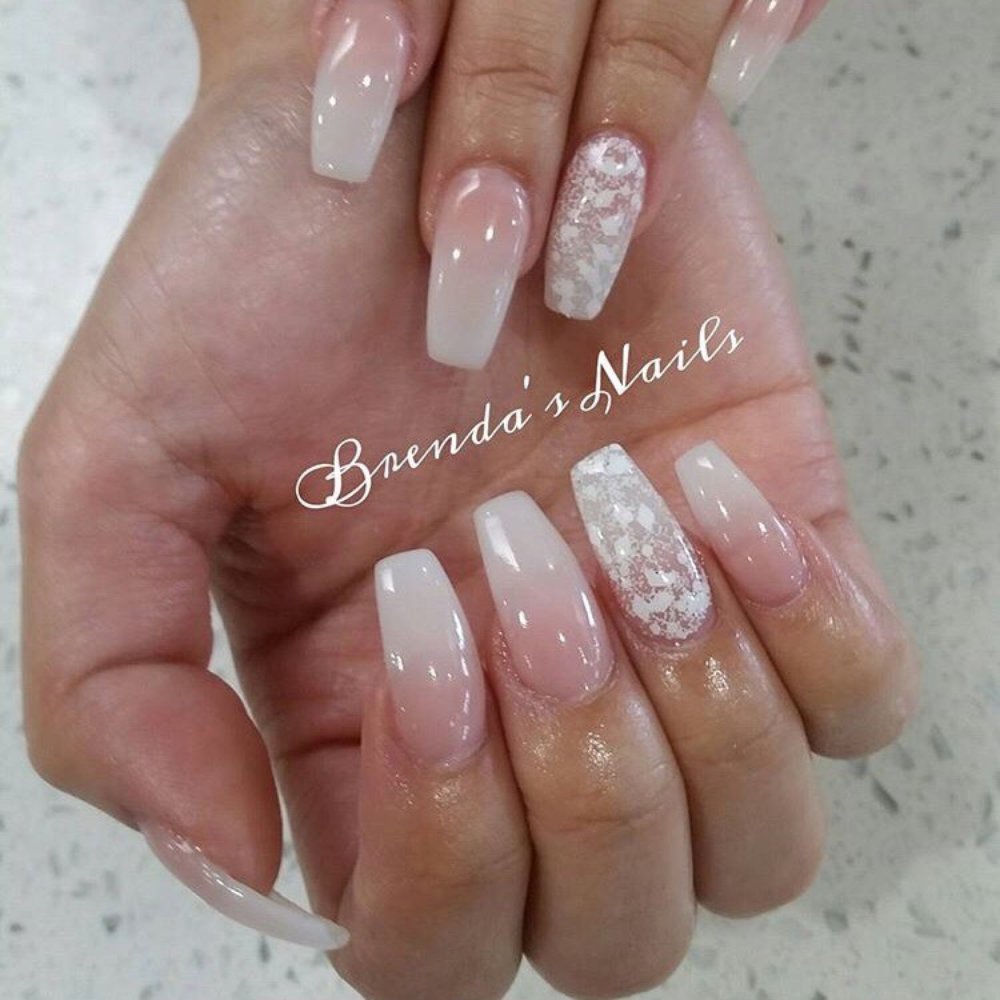 Lacquer - Pink/white ombre with lace detail by Brenda! (3) - Waxing Near Me - Stockton, California Lacquer - Pink/white ombre with lace detail by Brenda! (3) - Waxing Near Me - Stockton, California