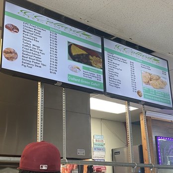 Collard Green Cafe - This is the menu. The meals come with two sides - Cafes Near Me - Stone Mountain, Georgia