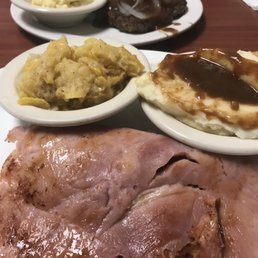 Baked hame with mashed potatoes and squash Baked hame with mashed potatoes and squash