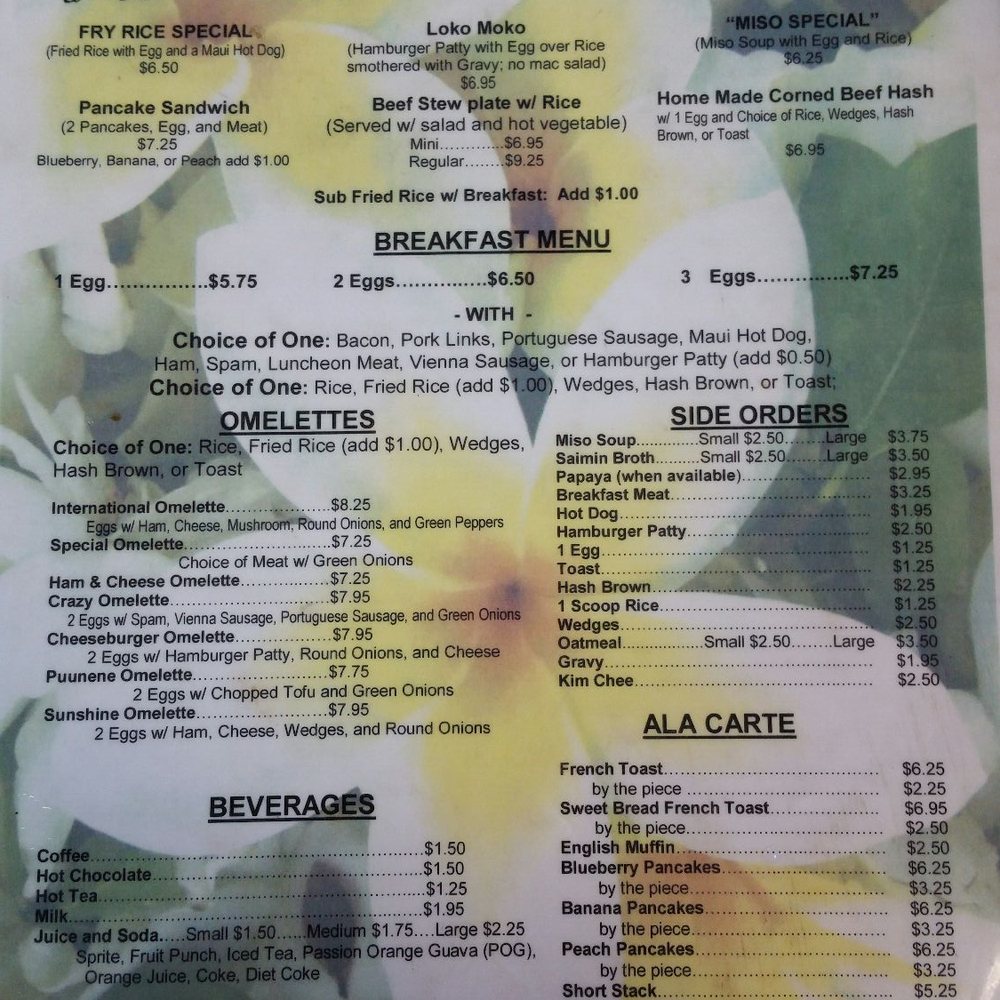 Jack's Inn - Breakfast & Brunch Near Me - Kahului, Hawaii