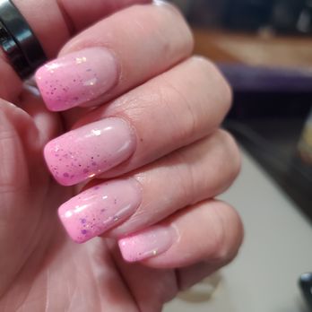 Liz Nail & Spa - Pink Ombre. So beautiful in person with the right amount of bling! - Nail Salons Near Me - Flushing, New York Liz Nail & Spa - Pink Ombre. So beautiful in person with the right amount of bling! - Nail Salons Near Me - Flushing, New York